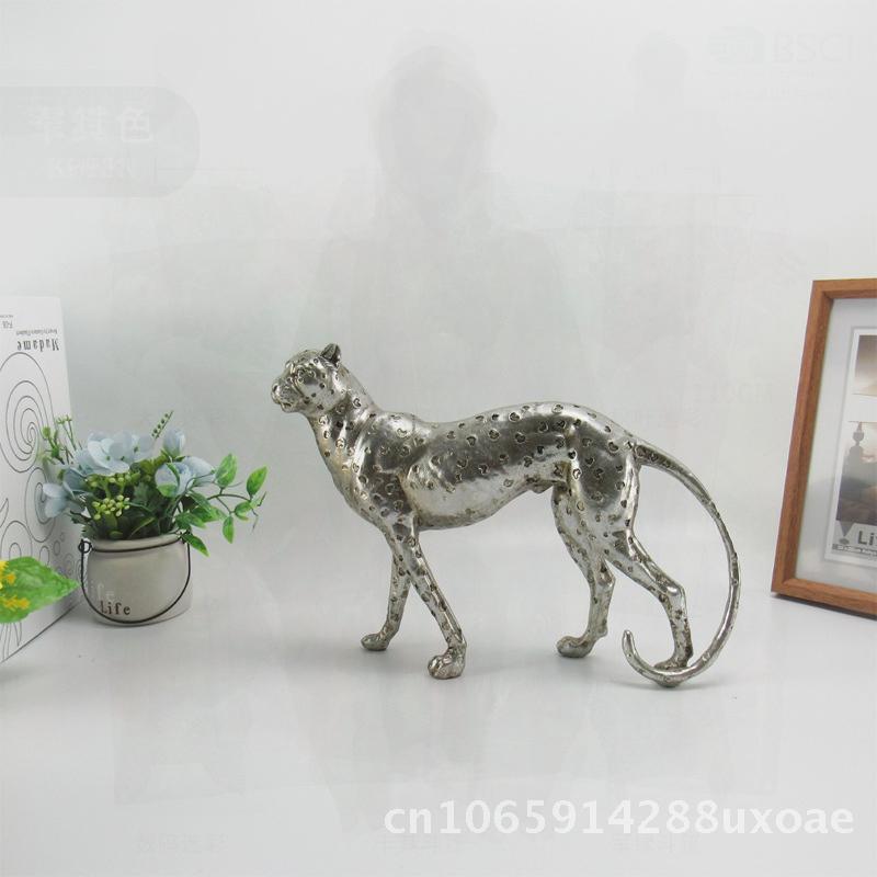 Leopard Resin Craft Home Office Desktop Decoration Tea Pet Ornament Antique Standing & Crawling Styles Available Hot Sale
