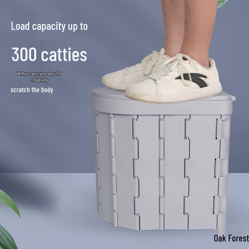 Portable Odor-Proof Folding Toilet for Vehicle, Camping, and Outdoor Emergencies