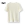 Semir Women's Faux Two-Piece Contrast Short-Sleeve T-Shirt
