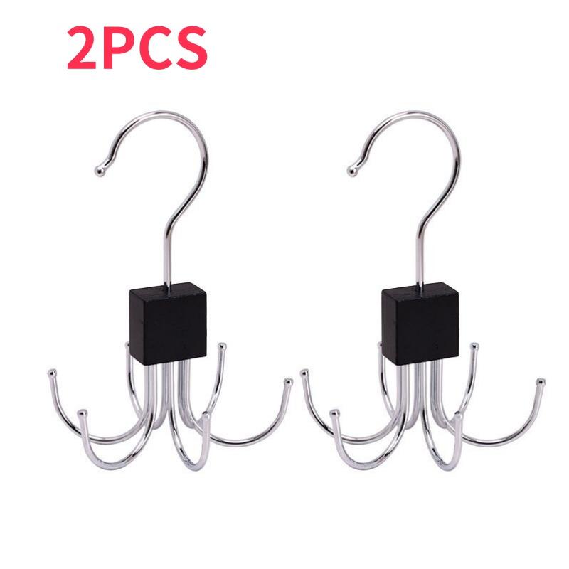 1-16pcs 360° Rotating Belt Hanger Durable Metal Organizer for Belts Scarves Ties Bra Home Dorm Storage Rack for Clothes Hangers Cup Holders 5