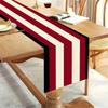 Linen Fabric Tablecloth 13x72In Vintage Independence Day Table Runner Slip-Proof Tablecloth for Placemats Table Cloth