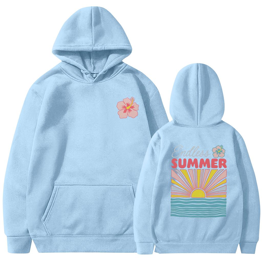 Women's Fashion Women's Lightweight Long Sleeve Pullover With Pockets Preppy Graphic Hoodie