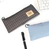 Gift Leather Canvas Cute Creative Zipper Storage Bag Stationery Pencil Bag Pencil Case