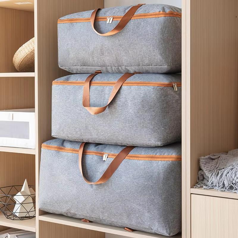 Large-Sized Quilt Storage Bag Waterproof Moving Bag Thick Cloth Luggage Bag For Clothes Dormitory Organizing Bag