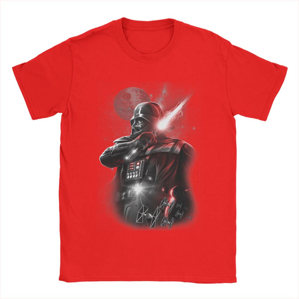 Vaders Lightsaber Portrait Men's T Shirt Unique Tees Short Sleeve Crew Neck T-Shirt Cotton Printed Tops