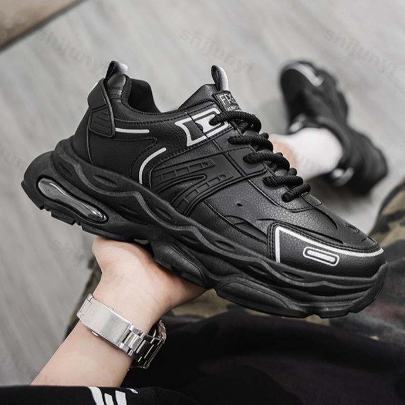 Fashion 2025 Autumn New Men's Fashion Trend Low Top Thick Sole Casual Shoes Comforatble Versatile Non Slip Lace Up Niche Chunky sneakers