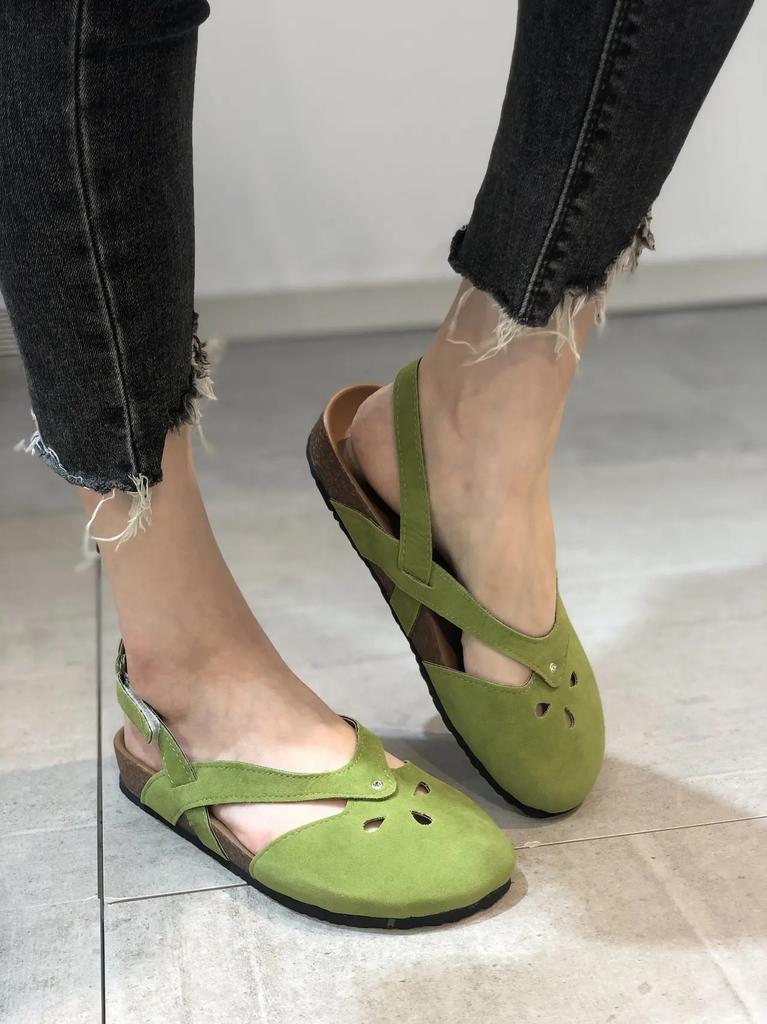 2026 Sandali Donna Estate Signora Ragazza Comodi Caviglia Vuoti Punta Tonda Sandali Donna Morbidi Suola da Spiaggia Scarpe Donna Taglie Forti