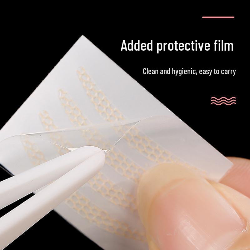 Water-Activated Invisible Lace Mesh Double Eyelid Stickers – Natural, Adhesive-Free Beauty Enhancers