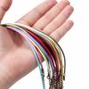 10Pcs 1.5/2mm Colorful Leather Braided Rope Bronze Lobster Clasp Tail Chain Connector for DIY Pendant Jewelry Making Supplies