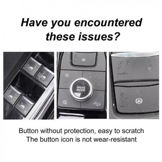 7x Center Console Button Cap Cover Trim Red Aluminum For Ford Explorer -