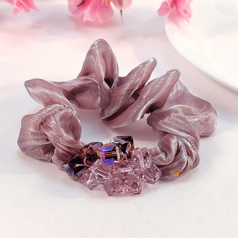 Eugen Yarn Large Intestine Hair Band, Actress Premium Sense Hair Rope, Disc Hair, Ball Head Jewelry, Head Flower Headdress.