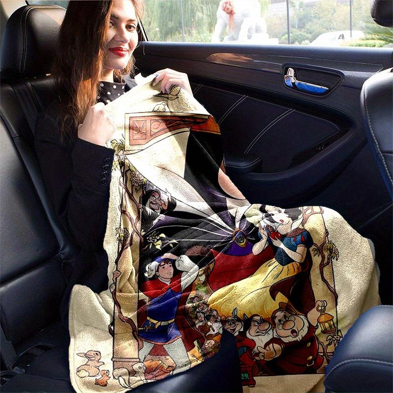 1pc, Enchanting Snow White and the Seven Dwarfs Home Decor Blanket, Bedroom, Living Room, or Travel, Flannel Throw Blanket is Perfect as a Sofa Cover,