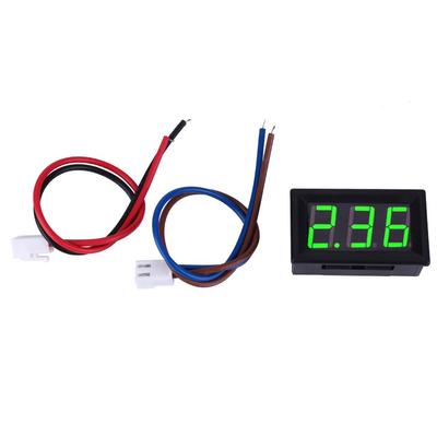 Ampermetru digital de curent continuu cu două cabluri, 0,56 in, 010A, verde