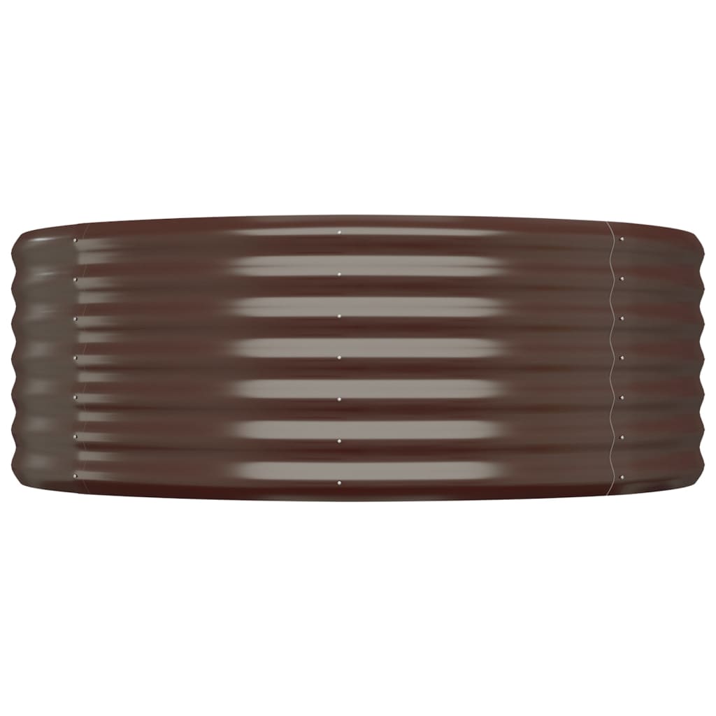 Vidaxl Raised Planter, Powder-Coated Steel 249X100X36 Cm, Brown