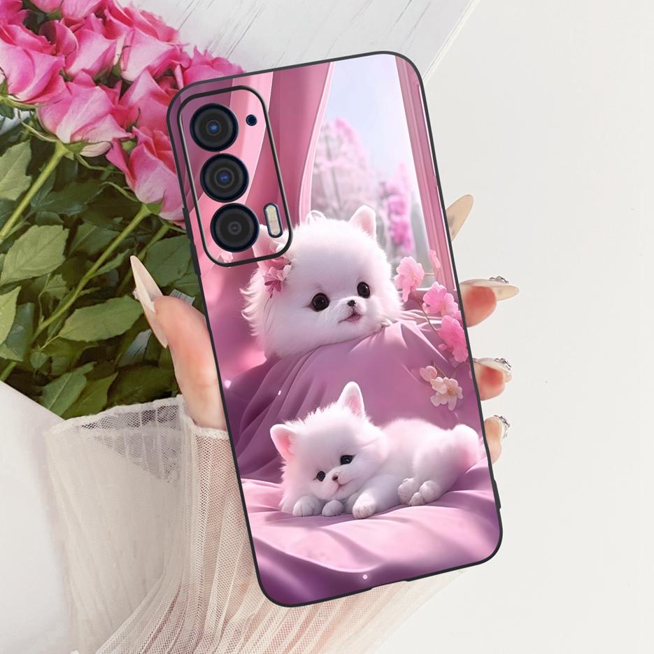 For Motorola Edge 2021 Case XT2141-1 Luxury Butterfly Tree Painted Cover Soft Silicone Case For Motorola Edge 2021 Edge2021 Bags