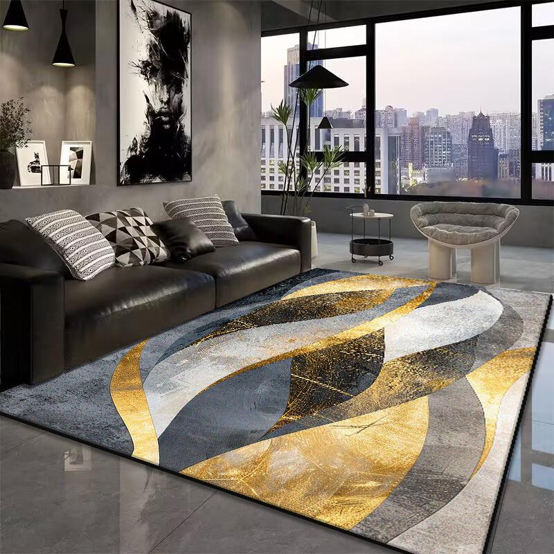 Red Black Modern Rug Abstract Carpet for Living Room Large Bedroom Decoration Rug Light Luxury Sofa Coffee Table Mat Non-slip