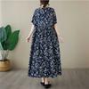 Simple Fashion Plus Size Round Neck Printed Dress