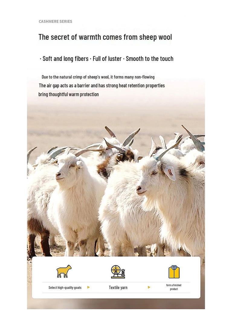 Hengyuanxiang Men's 100% Pure Wool Round Neck Sweater