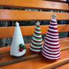 12/21cm Crochet Mini Christmas Tree Ornaments Christmas Tabletop Decorations  New Year Gifts