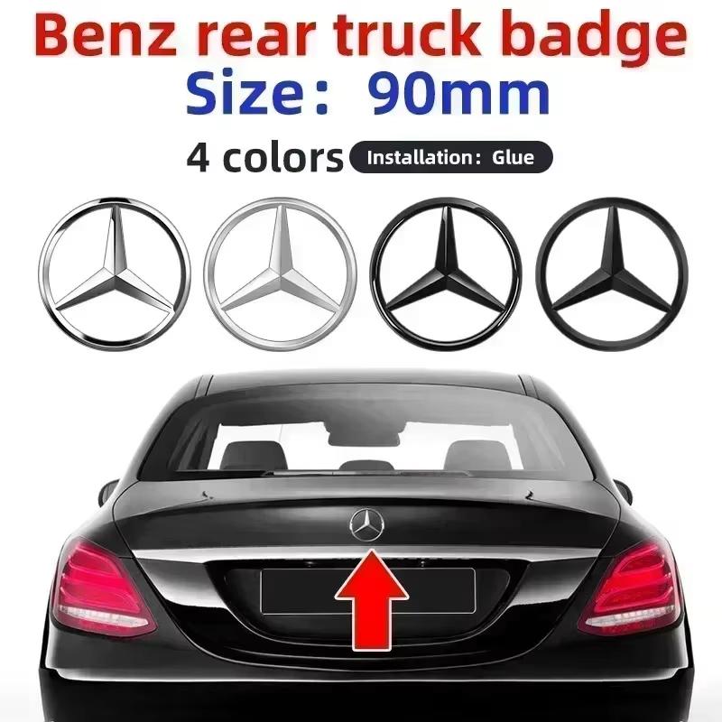 CSF1 C200 New Car For Mercedes Benz AMG 3D ABS silver_Black 9cm 90mm car rear Tail Trunk emblem badge sticker Decals For Mercedes Ben