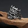 Vintage Gothic 316L Stainless Steel Skull Rings For Men Women Punk Hip Hop Motorcycle Band Jewelry Halloween Gifts