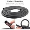 19.68Ft D-Shape Car Rubber Seal Strip,Automotive Weather Stripping For Sealing Door Hood Trunk Window,Self-Adhesive Soundproof Car Door Seal Strip