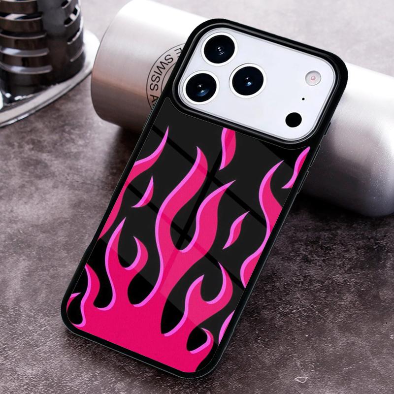 green flame Phone Case for iPhone 17 16 15 Pro Max Air 14 13 12 11 Plus Shockproof Cover