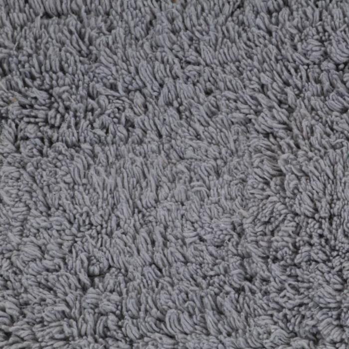 Tapis de salle de bain - VIDAXL - 2 pcs - Gris - Antidérapant - Lavable