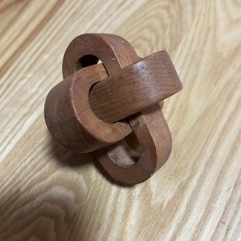 

Декоративная деревянная цепочка, пряжка с тремя кольцами, деревянное украшение для дома, 3 кольца, овальный деревянный узел, цепочка с тремя кольцами brown
