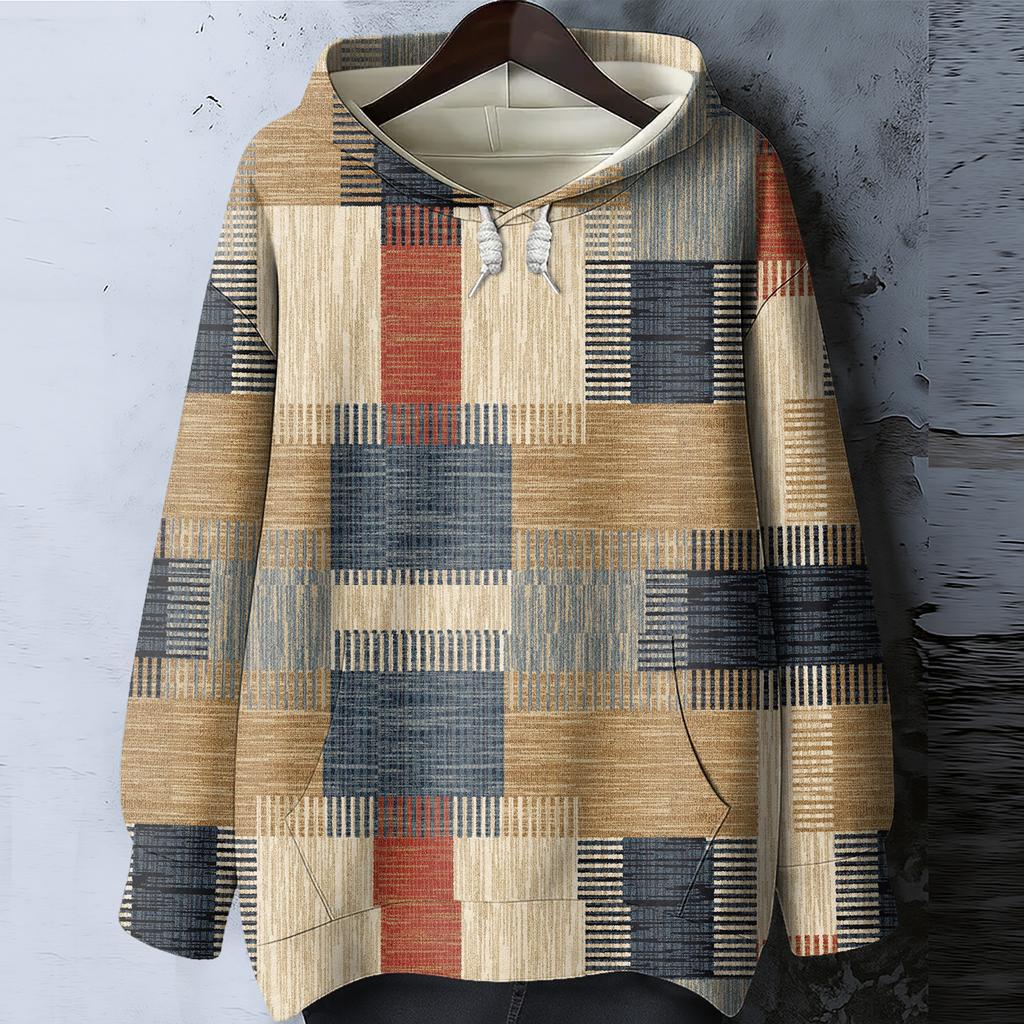 Damen Sweatshirt mit Blumenmuster, locker, lässig, langärmlig mit Kapuze