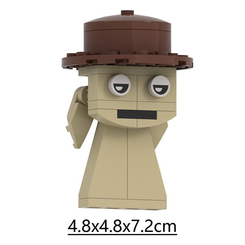 

Sprunki Toys building Blocks Sprunki Building Blocks Horror Gray Wenda Simon Tunner Oren Construction Figure Sprunki Mini Set