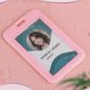 Vertical Card Holder Double Sided Transparent Hard Plastic Card Protector Multi-color Work Id Card Holder Pass Badge Badge