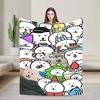 Joke Bear Blanket Warm Soft Comfortable Plush Throw Blanket For Outdoor Airplane Travel Flannel Bedspread Bed Cover