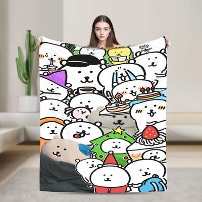 Joke Bear Blanket Warm Soft Comfortable Plush Throw Blanket For Outdoor Airplane Travel Flannel Bedspread Bed Cover