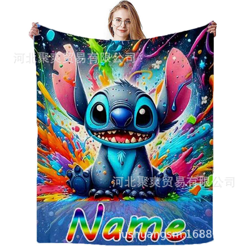 Stitch Flannel Blanket Star Baby Blanket Air Conditioning Blanket Nap Blanket Flannel Blanket Cross Border