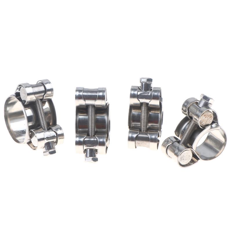 2Pcs Stainless Steel Strengthens European Style Hose Clamp Exhaust Circular Air Water Pipe Clip Sealing Welding Repair Tool