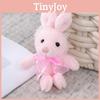 Adorable Lace Bunny Plush Toy Soft And Fluffy Stuffed Animal Doll Keychain