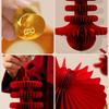 2025 Year of the Snake Spring Festival Lantern Pendant with Honeycomb Ball Decorations for New Year Wall or Door Hanging