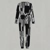 Ladies Round Neck Long Sleeve Blouse And Elastic Waist Straight Leg Trousers Two Piece Soft Casual Outfit