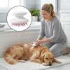  Pettine per toelettatura cani Denti in silicone Spazzola per animali domestici con manico antiscivolo Pettine massaggiante delicato per animali domestici Spazzola da bagno per cani a pelo lungo e corto