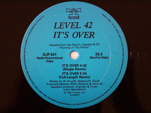 LP Record LEVEL 42 Its Over DJP241PROMO Polydor 1987 Japan Pop Used