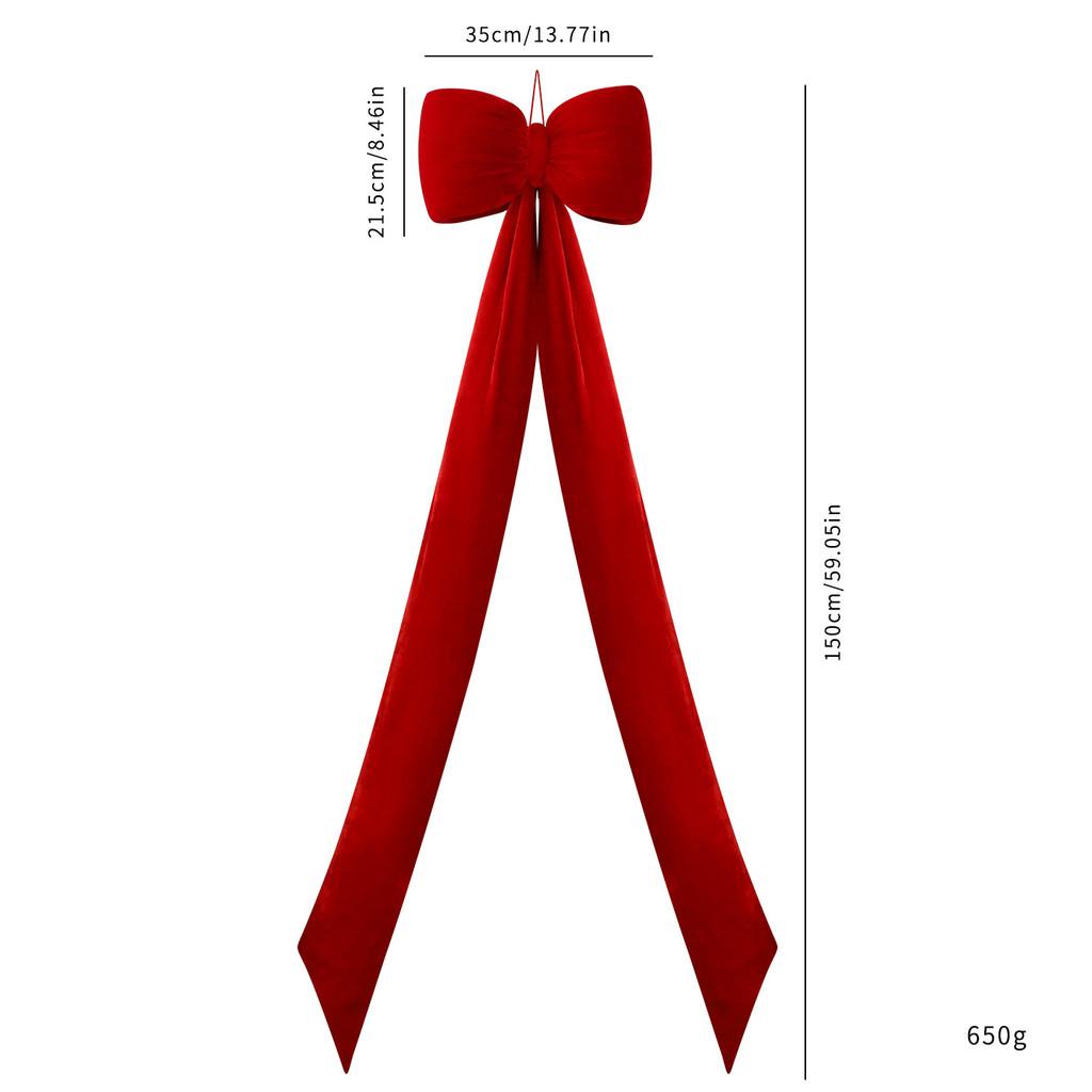 Christmas Party Decor 150cm Velvet Bow With Luxurious Red And Burgundy For Seasonal Celebrations красный