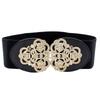 Trendy Womens Black Stretch Waist Belt Offering A Slender Look With Versatile Wear Options