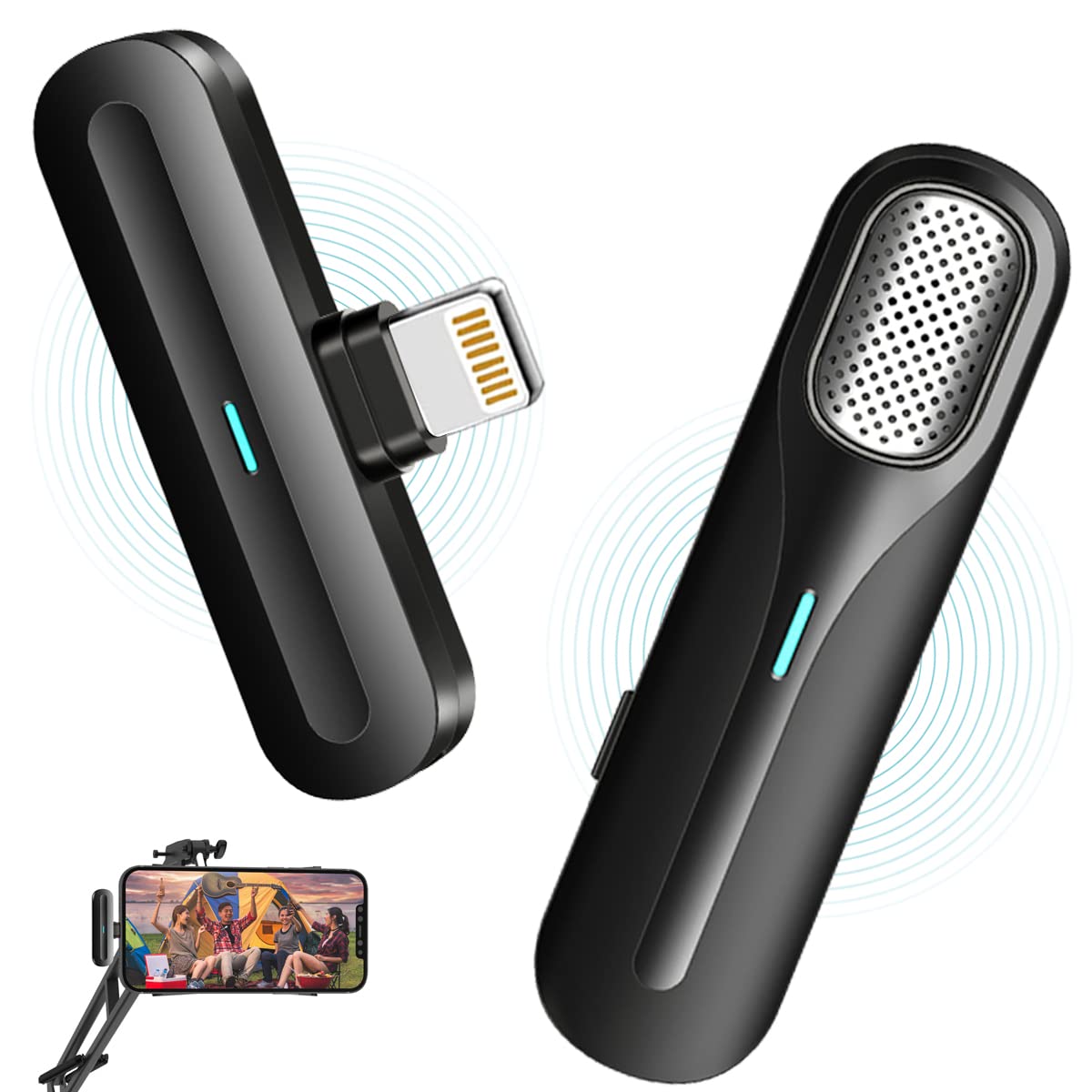 

[Super Special Price Clear Stock] ALITOR Wireless Microphone, Compatible with iPhone, Dedicated Microphone, Crophon, Plug & Play, No APP Required,
