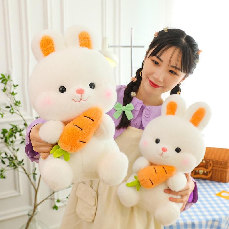 Rabbit Plush Toy Stuffed Animal Doll White Bunny Children's Birthday Gift Wholesale