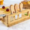Cheese Board Serving Tray Snack Platter Cold Cuts Knives Stand