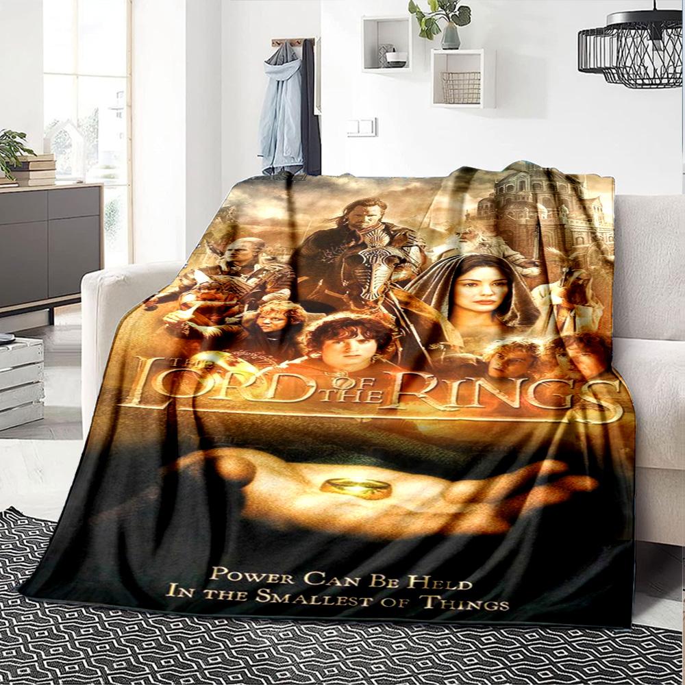 Lord Rings Blanket Comfortable Great for Livingroom Chair Seaside Four Seasons Universal Modern Best Holiday Gift for Friends Family