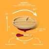 Smart Start Avanchy Baby Food Plate Wide with Suction Cup and Spoon Yellow 1 Piece Anti-spill (x 1)