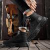 British Style Brown Men's Motorcycle Boots Original Fashion Casual Platform Boots Men Winter Street Leather Ankle Boots For Men