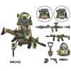 MOC Militärsoldaten Mini Anime Action-Figuren Waffen Roboter Mecha Bausteine Ziegel DIY Spielzeug für Kinder Geschenk